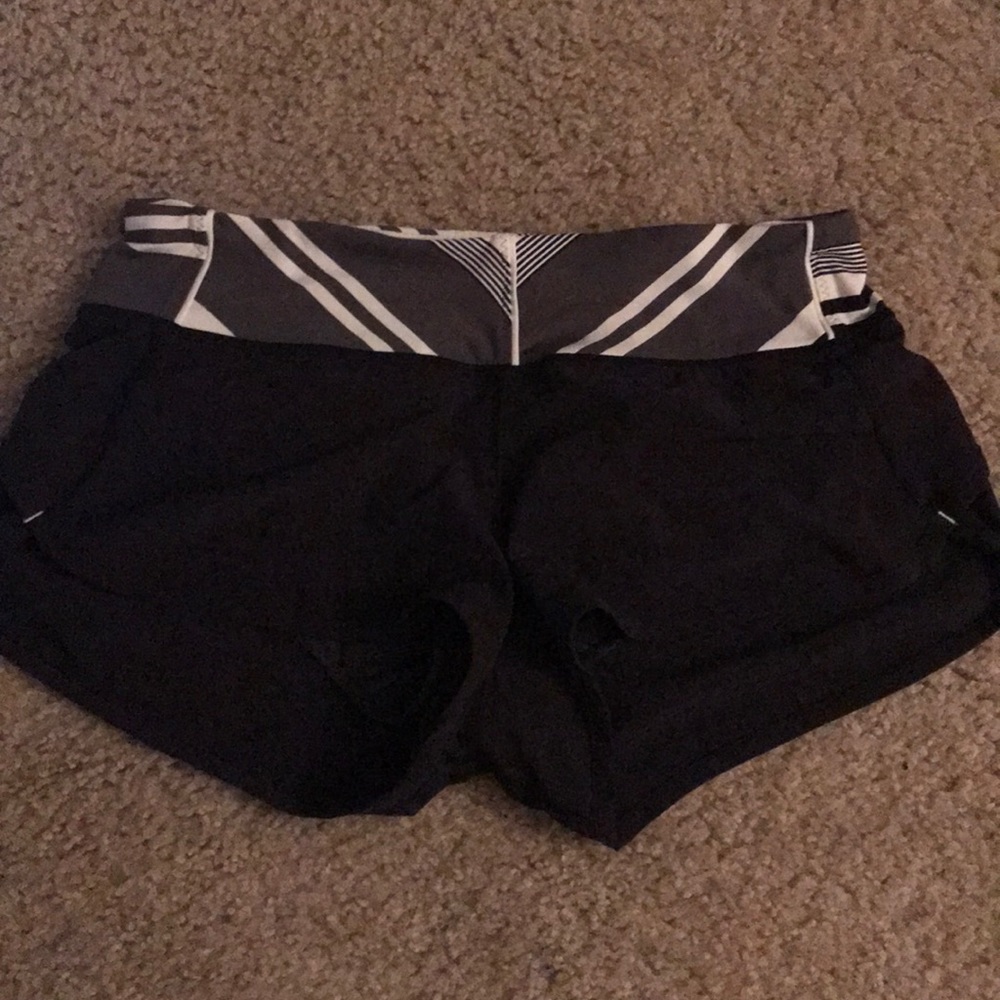 Black Lululemon running shorts